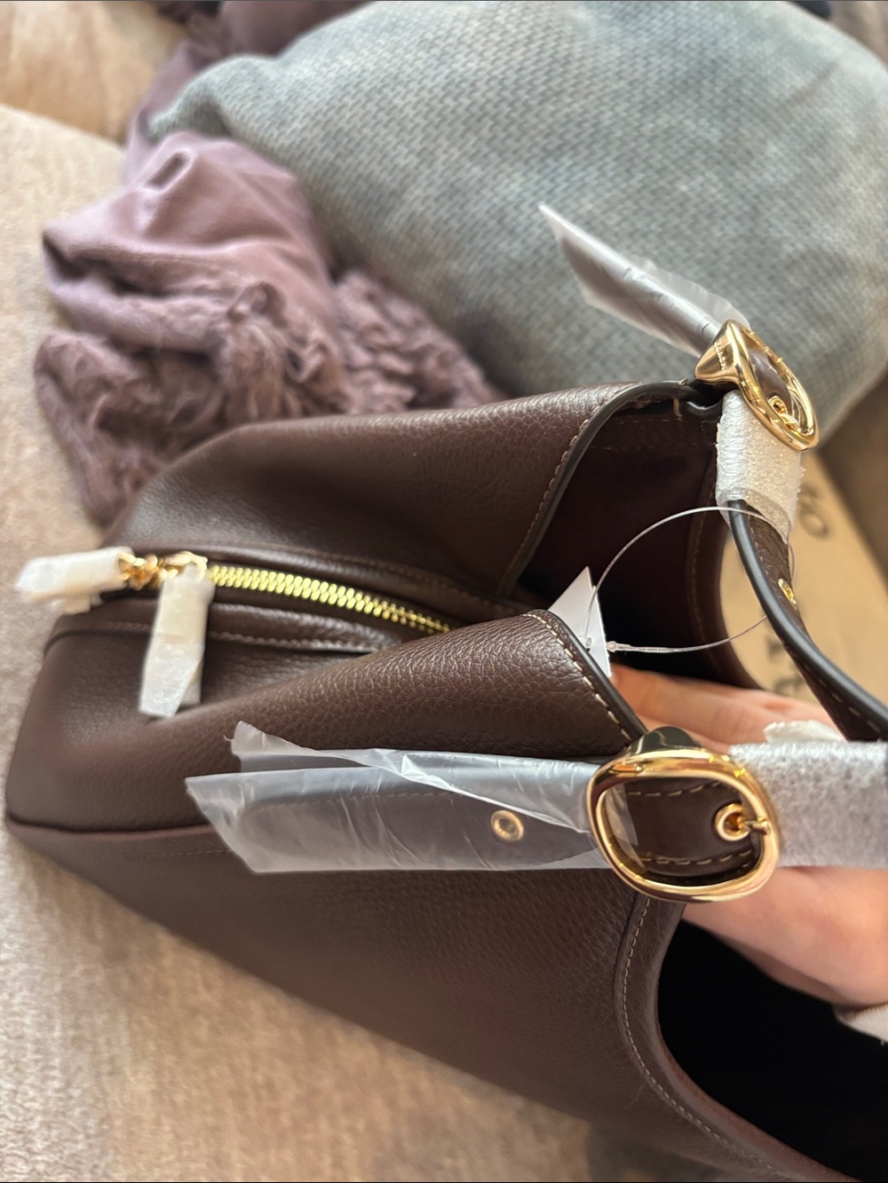 Coach Erin Shoulder Bag in Dark Brown - Picture 5 of 7